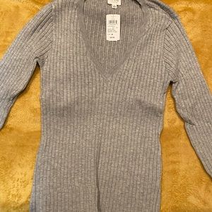 BRAND NEW WITH TAGS gray long sleeve sweater